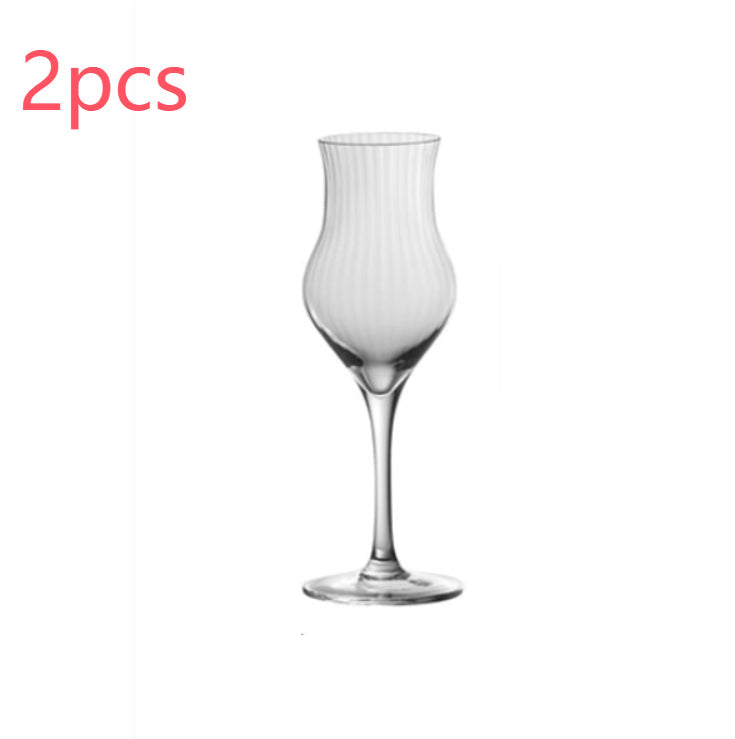 Tulip crystal wine glass
