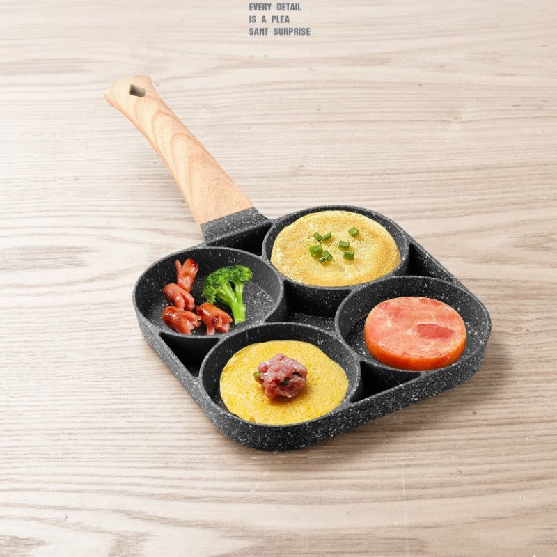 Four-hole Medical Stone Non-stick Frying Pan