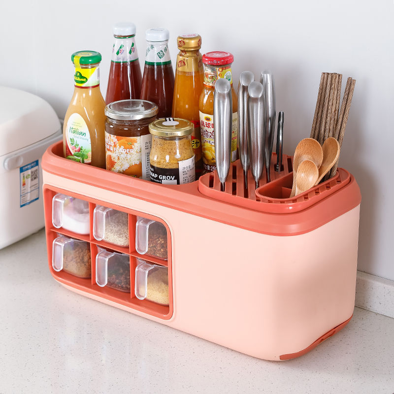 Multifunctional Seasoning Box Rack Knife Rack