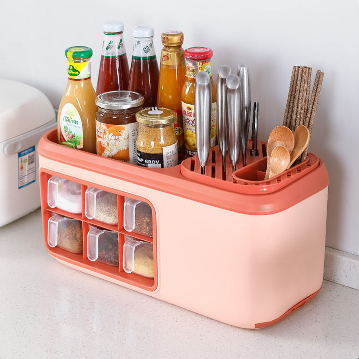 Multifunctional Seasoning Box Rack Knife Rack