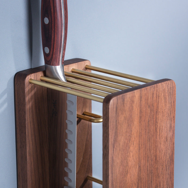 Wall-Mounted Vertical Dual-Purpose Kitchen Knife Rack