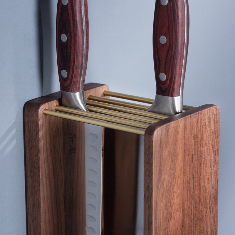 Wall-Mounted Vertical Dual-Purpose Kitchen Knife Rack