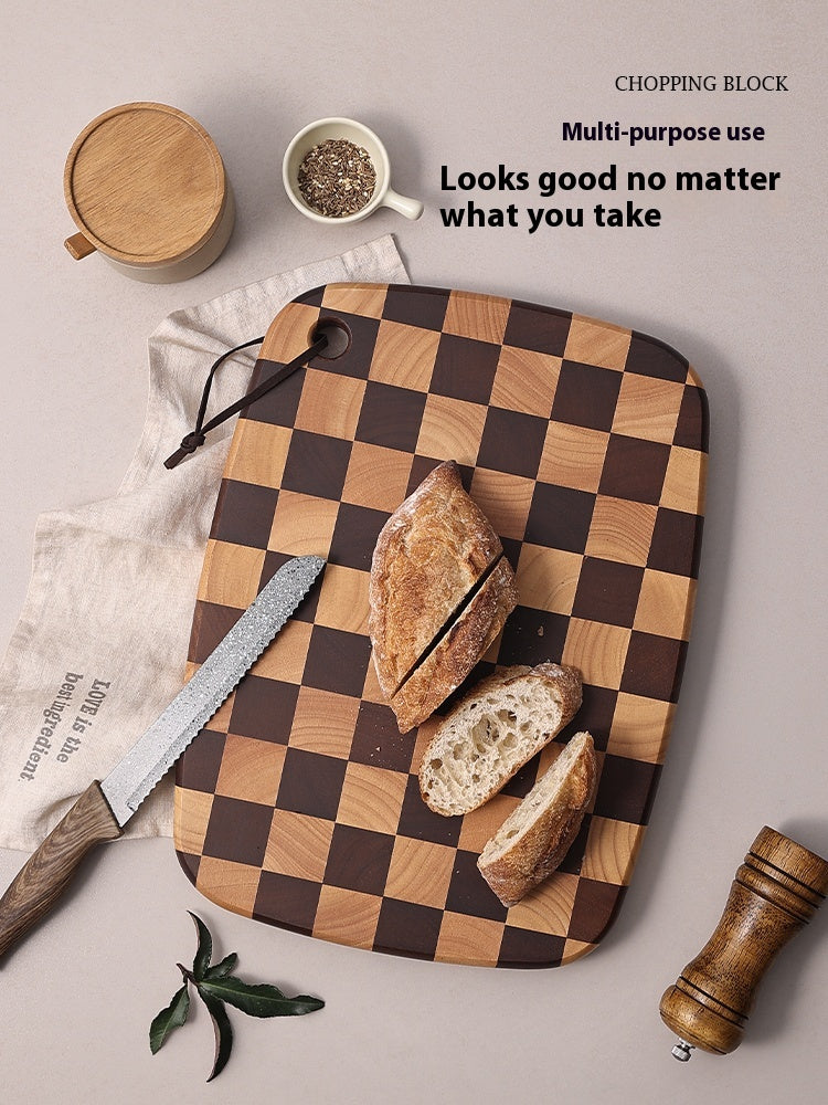 Acacia Chessboard Grid Cutting Board