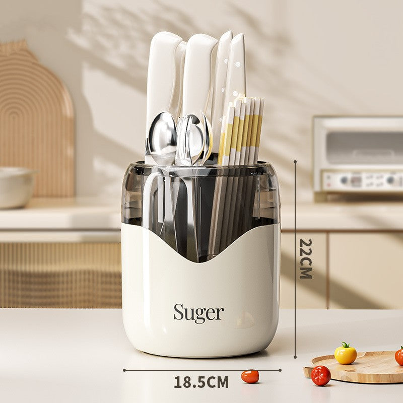 Kitchen Rotating Knife Rack Storage Rack