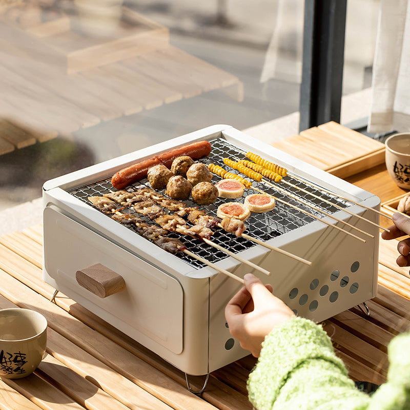 Square Charcoal Barbecue Grill