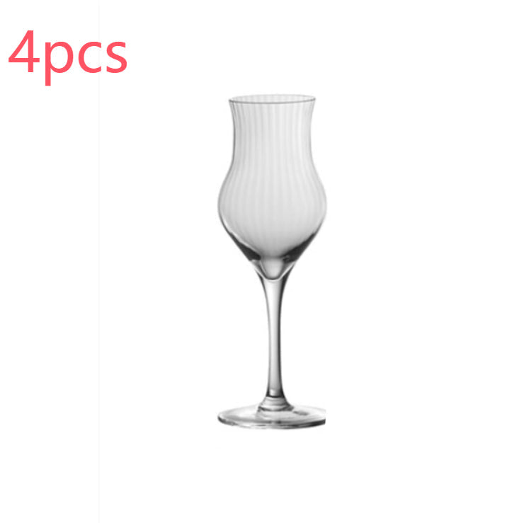 Tulip crystal wine glass
