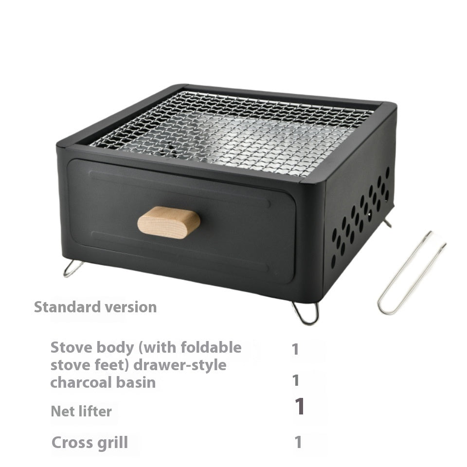 Square Charcoal Barbecue Grill