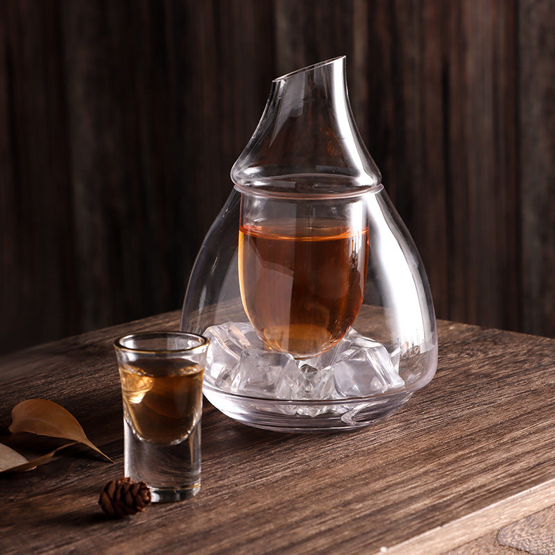 Household Crystal Glass Wine Pot