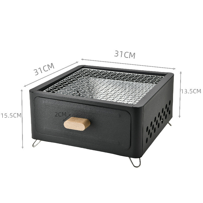 Square Charcoal Barbecue Grill