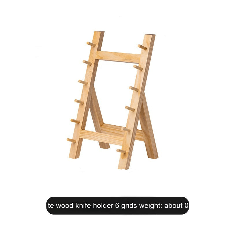 Kitchen Knife Storage Rack Solid Wood