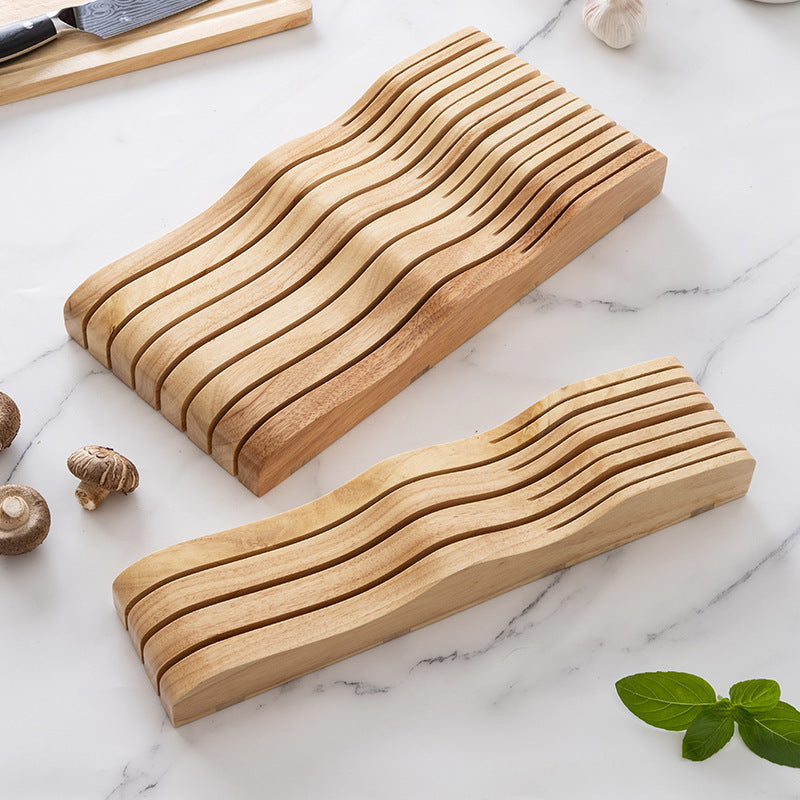 Solid Wood Drawer Knife Rack